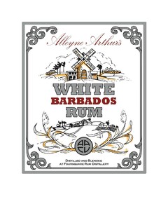 Alleyne Arthur's WHITE BARBADOS RUM DISTILLED AND BLENDED AT FOURSQUARE RUM DISTILLERY
