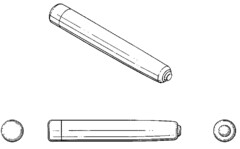 The mark consists of an expandable law enforcement baton or truncheon in the collapsed position featuring a cylindrical handle, an end cap at one end of the cylindrical handle, and a rounded tip at the other end of the handle, as illustrated in the accompanying drawings.