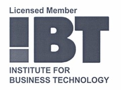Licensed Member IBT INSTITUTE FOR BUSINESS TECHNOLOGY