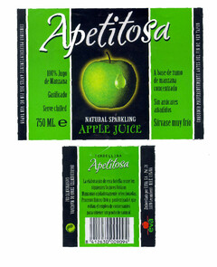 Apetitosa NATURAL SPARKLING APPLE JUICE TORBELLINA Apetitosa eva