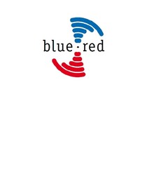 blue red