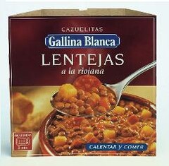 CAZUELITAS Gallina Blanca LENTEJAS a la riojana