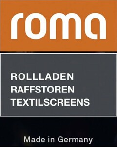 roma ROLLLADEN RAFFSTOREN TEXTILSCREENS Made in Germany