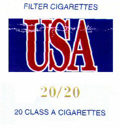 USA FILTER CIGARETTES 20/20 20 CLASS a CIGARETTES