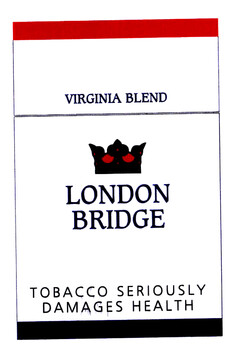 VIRGINIA BLEND LONDON BRIDGE TOBACCO SERIOUSLY DAMAGES HEALTH