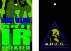 NIGHT VISION ANTI IR TRAETED A.R.E.S. GOD OF WAR