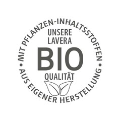 UNSERE LAVERA BIO QUALITÄT MIT PFLANZEN - INHALTSSTOFFEN AUS EIGENER HERSTELLUNG