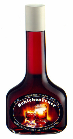 SchlehenFeuer. 0 ,5l WILDFRUCHTLIKÖR 38% vol MAST-JÄGERMEISTER AG. WOLFENBÜTTEL