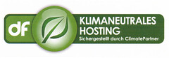 df KLIMANEUTRALES HOSTING Sichergestellt durch ClimatePartner