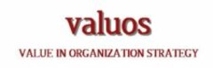 valuos VALUE IN ORGANIZATION STRATEGY