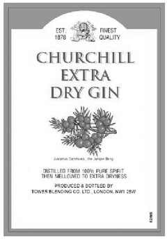 CHURCHILL EXTRA DRY GIN