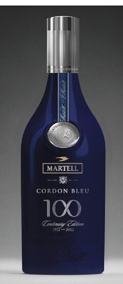 MARTELL, CORDON BLEU, 100, J MARTELL, CENTENARY EDITION, Fondée en 1715, 1912, 2012