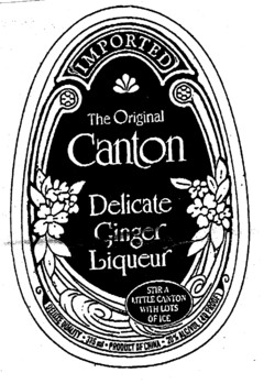 IMPORTED The Original Canton Delicate Ginger Liqueur