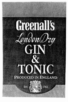 Greenall's LondonDry GIN & TONIC