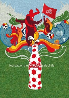 COCA COLA football on the side of life