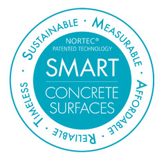 TIMELESS SUSTAINABLE MEASURABLE AFFORDABLE RELIABLE NORTEC PATENTED TECHNOLOGY SMART CONCRETE SURFACES