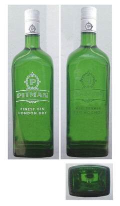 P PITMAN FINEST GIN LONDON DRY
