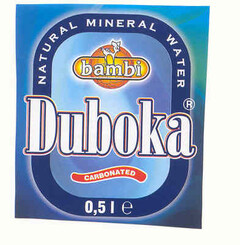 Duboka NATURAL MINERAL WATER bambi CARBONATED 0,5 l e