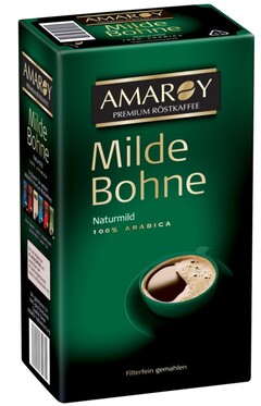 AMAROY PREMIUM RÖSTKAFFEE Milde Bohne Naturmild 100% ARABICA Filterfein gemahlen