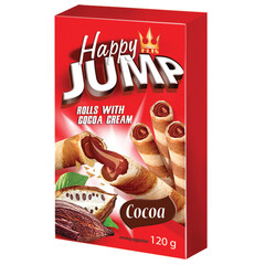 Happy Flis JUMP ROLLS WITH COCOA CREAM Cocoa 120g