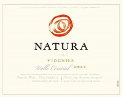 NATURA VIOGNIER Valle Central CHILE Organic Wine - Vino Organico Sustainably farmed. Harnessing the pure energy of nature for exceptional wines.