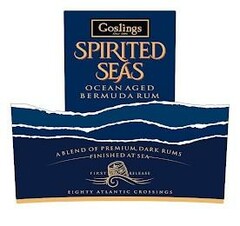 GOSLINGS SPIRITED SEAS OCEAN AGED BERMUDA RUM