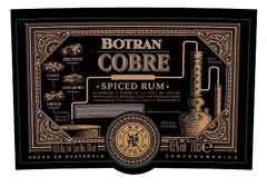 BOTRAN COBRE SPICED RUM 45%vol 70cl HECHO EN GUATEMALA CENTROAMERICA Edicion Limitada CASA BOTRAN JENGIBRE CLAVO CARDAMOMO CANELA