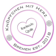 Knöpfchen mit Herz Handmade Quality BREMEN EST. 2018