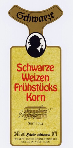 Schwarze Weizen Frühstücks Korn