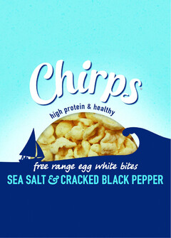 CHIRPS HIGH PROTEIN & HEALTHY FREE RANGE EGG WHITE BITES SEA SALT & CRACKED BLACK PEPPER