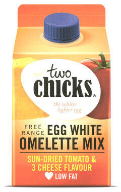 Two chicks the whiter lighter egg Free range egg white omelette mix