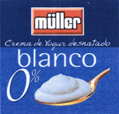 müller Crema de Yogur desnatado blanco 0%