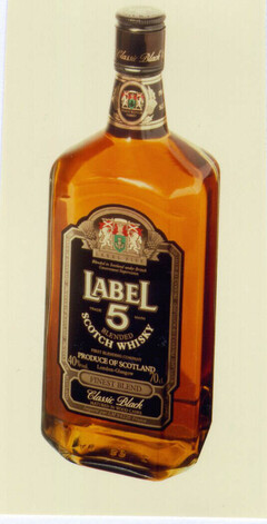 LABEL 5 SCOTCH WHISKY PRODUCE OF SCOTLAND FINEST BLEND