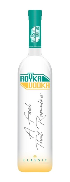 ROYKA VODKA A FEEL THAT REMAINS CLASSIC