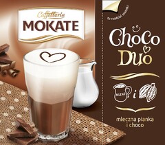 Caffeteria MOKATE tu rozdziel saszetki Choco Duo mleko mleczna pianka i choco