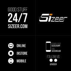 GOOD STUFF 24/7 SIZEER.COM SIZEER ONLINE INSTORE MOBILE DOWNLOAD SIZEERAPP JOIN SIZEERCLUB FOLLOW US @SIZEER