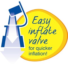 Easy inflate valve for quicker inflation!