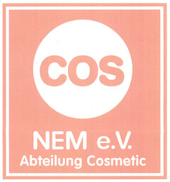 COS NEM e.V. Abteilung Cosmetic