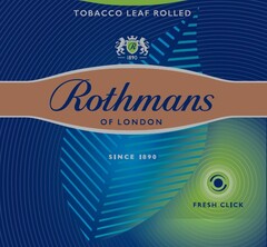 ROTHMANS OF LONDON FRESH CLICK TOBACCO LEAF ROLLED SINCE 1890