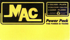 MAC SILVER/PLATA CALCIUM/CALCIO LEAD/PLOMO WE PROTECT THE ENVIRONMENT PROTEGEMOS EL MEDIO AMBIENTE Power Pack THE POWER IS YOURS