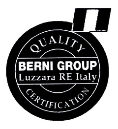 QUALITY BERNI GROUP Luzzara RE Italy CERTIFICATION