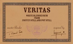 VERITAS WHITE BLENDED RUM FROM COFFEY STILLAND POT STILL GUARDIANS OF RUM MASTER BLENDER INSPIRED BY