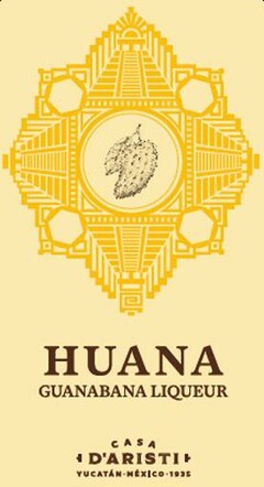 HUANA GUANABANA LIQUEUR CASA D'ARISTI YUCATÁN MÉXICO - 1935