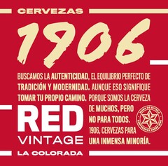 Cervezas 1906 Red Vintage La Colorada