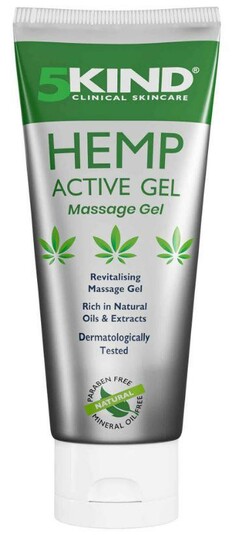 5KIND CLINICAL SKINCARE HEMP ACTIVE GEL Massage Gel Revitalising Massage Gel Rich in Natural Oils & Extracts Dermatologically Tested