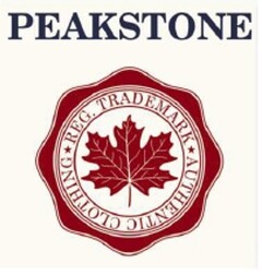 PEAKSTONE REG. TRADEMARK AUTHENTIC CLOTHING