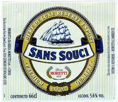 SANS SOUCI BIÈRE DE LUXE RÉSERVE EXPORT PREMIUM QUALITY