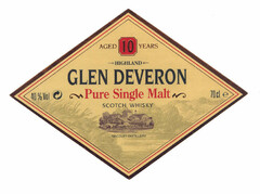 GLEN DEVERON Pure Single Malt SCOTCH WHISKY AGED 10 YEARS