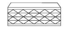 The mark consists of a three-dimensional configuration of a rectangle featuring a diamond pattern.