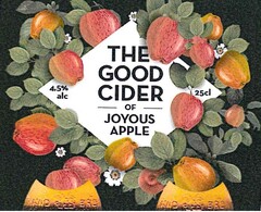 4,5% alc THE GOOD CIDER OF JOYOUS APPLE 25cl